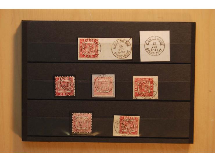 18551/74 (ca.), sehr reichhaltige Sammlung in 13 Kassetten und 3 Briefalben, der Markenteil mit hunderten von ungebrauchten u