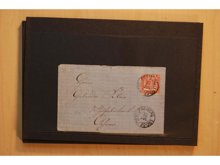 18551/74 (ca.), sehr reichhaltige Sammlung in 13 Kassetten und 3 Briefalben, der Markenteil mit hunderten von ungebrauchten u