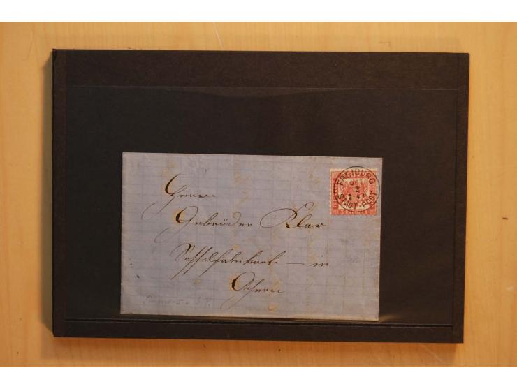 18551/74 (ca.), sehr reichhaltige Sammlung in 13 Kassetten und 3 Briefalben, der Markenteil mit hunderten von ungebrauchten u