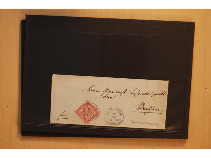18551/74 (ca.), sehr reichhaltige Sammlung in 13 Kassetten und 3 Briefalben, der Markenteil mit hunderten von ungebrauchten u