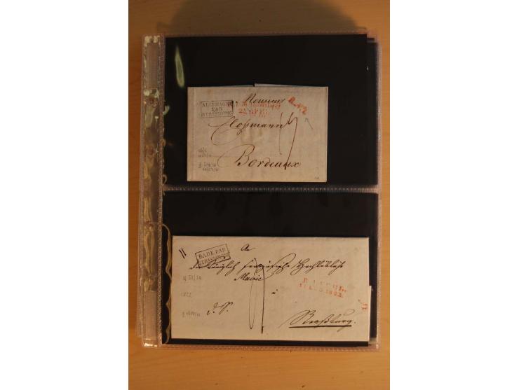 18551/74 (ca.), sehr reichhaltige Sammlung in 13 Kassetten und 3 Briefalben, der Markenteil mit hunderten von ungebrauchten u