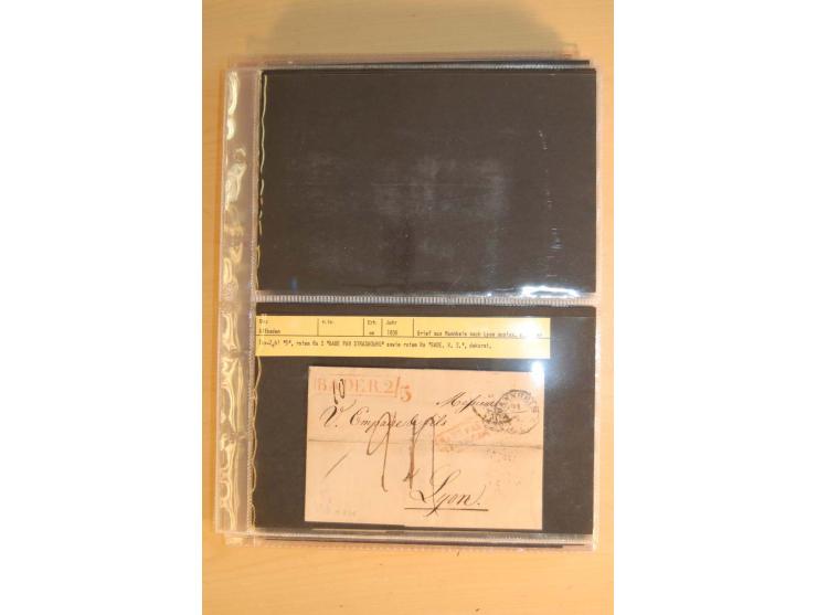 18551/74 (ca.), sehr reichhaltige Sammlung in 13 Kassetten und 3 Briefalben, der Markenteil mit hunderten von ungebrauchten u