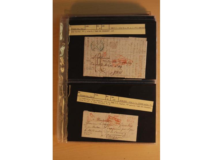 18551/74 (ca.), sehr reichhaltige Sammlung in 13 Kassetten und 3 Briefalben, der Markenteil mit hunderten von ungebrauchten u