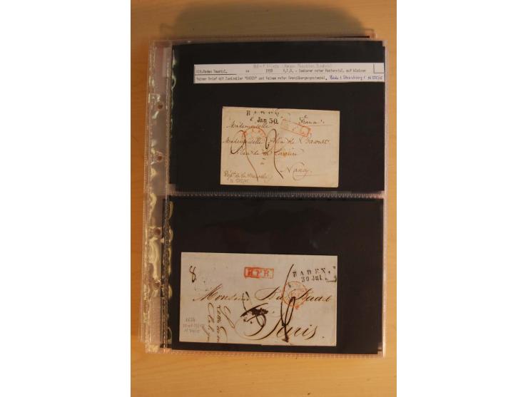 18551/74 (ca.), sehr reichhaltige Sammlung in 13 Kassetten und 3 Briefalben, der Markenteil mit hunderten von ungebrauchten u