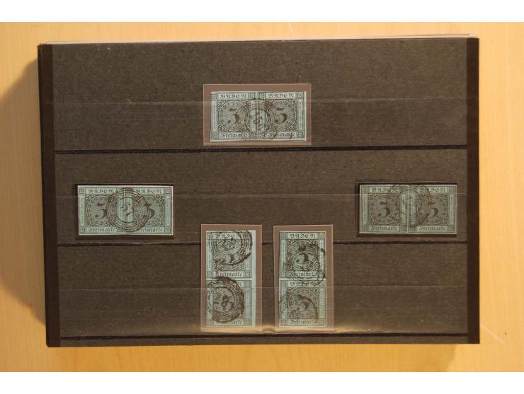18551/74 (ca.), sehr reichhaltige Sammlung in 13 Kassetten und 3 Briefalben, der Markenteil mit hunderten von ungebrauchten u
