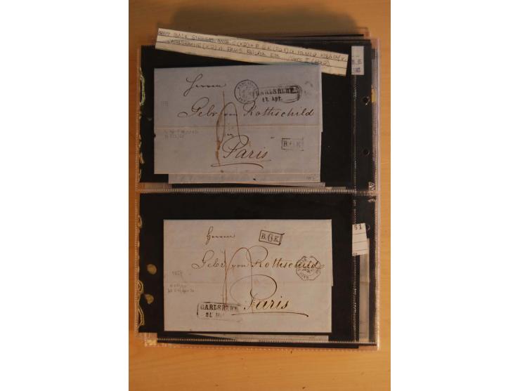 18551/74 (ca.), sehr reichhaltige Sammlung in 13 Kassetten und 3 Briefalben, der Markenteil mit hunderten von ungebrauchten u