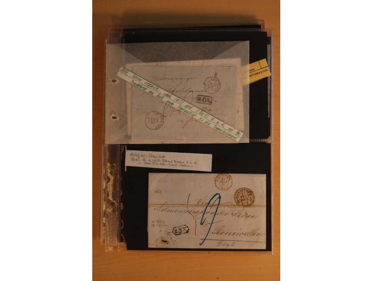18551/74 (ca.), sehr reichhaltige Sammlung in 13 Kassetten und 3 Briefalben, der Markenteil mit hunderten von ungebrauchten u