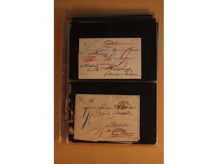 18551/74 (ca.), sehr reichhaltige Sammlung in 13 Kassetten und 3 Briefalben, der Markenteil mit hunderten von ungebrauchten u