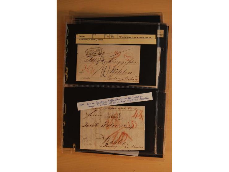 18551/74 (ca.), sehr reichhaltige Sammlung in 13 Kassetten und 3 Briefalben, der Markenteil mit hunderten von ungebrauchten u