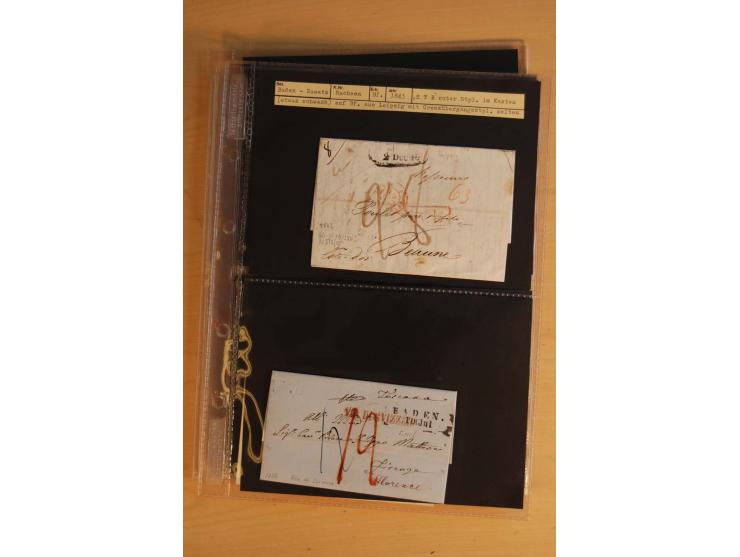18551/74 (ca.), sehr reichhaltige Sammlung in 13 Kassetten und 3 Briefalben, der Markenteil mit hunderten von ungebrauchten u
