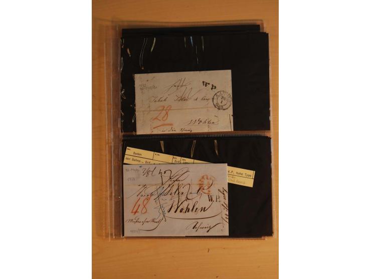 18551/74 (ca.), sehr reichhaltige Sammlung in 13 Kassetten und 3 Briefalben, der Markenteil mit hunderten von ungebrauchten u