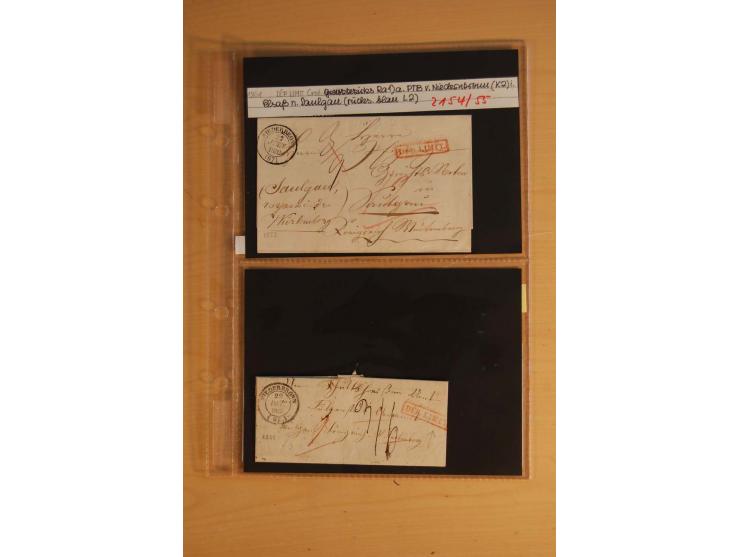 18551/74 (ca.), sehr reichhaltige Sammlung in 13 Kassetten und 3 Briefalben, der Markenteil mit hunderten von ungebrauchten u