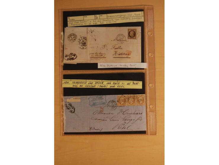18551/74 (ca.), sehr reichhaltige Sammlung in 13 Kassetten und 3 Briefalben, der Markenteil mit hunderten von ungebrauchten u