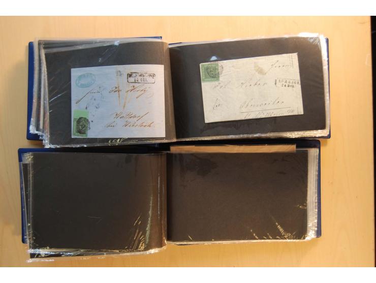 18551/74 (ca.), sehr reichhaltige Sammlung in 13 Kassetten und 3 Briefalben, der Markenteil mit hunderten von ungebrauchten u