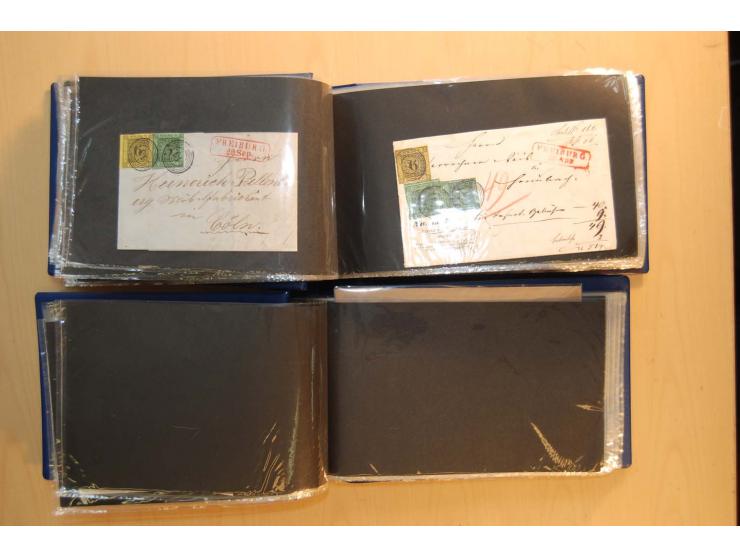 18551/74 (ca.), sehr reichhaltige Sammlung in 13 Kassetten und 3 Briefalben, der Markenteil mit hunderten von ungebrauchten u