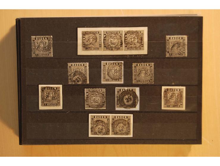 18551/74 (ca.), sehr reichhaltige Sammlung in 13 Kassetten und 3 Briefalben, der Markenteil mit hunderten von ungebrauchten u