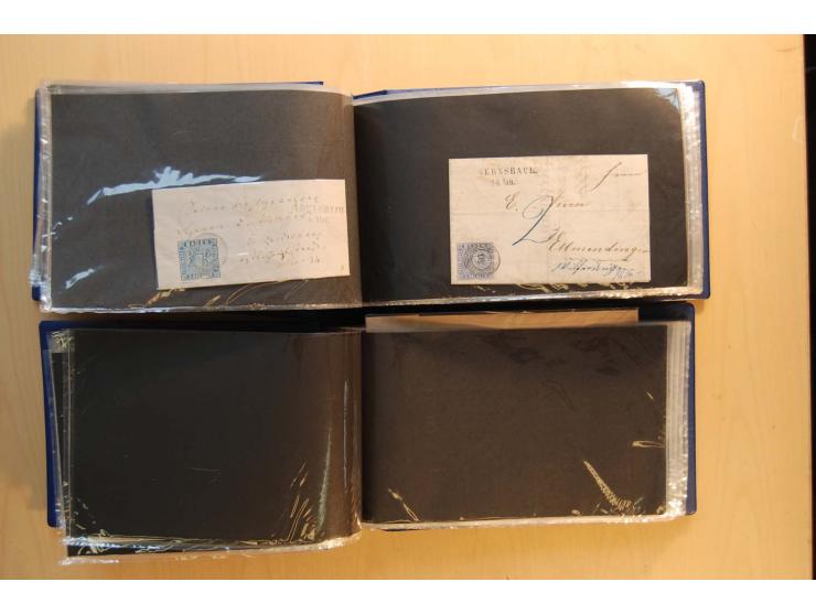 18551/74 (ca.), sehr reichhaltige Sammlung in 13 Kassetten und 3 Briefalben, der Markenteil mit hunderten von ungebrauchten u