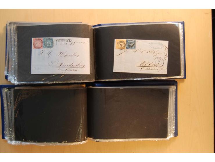 18551/74 (ca.), sehr reichhaltige Sammlung in 13 Kassetten und 3 Briefalben, der Markenteil mit hunderten von ungebrauchten u