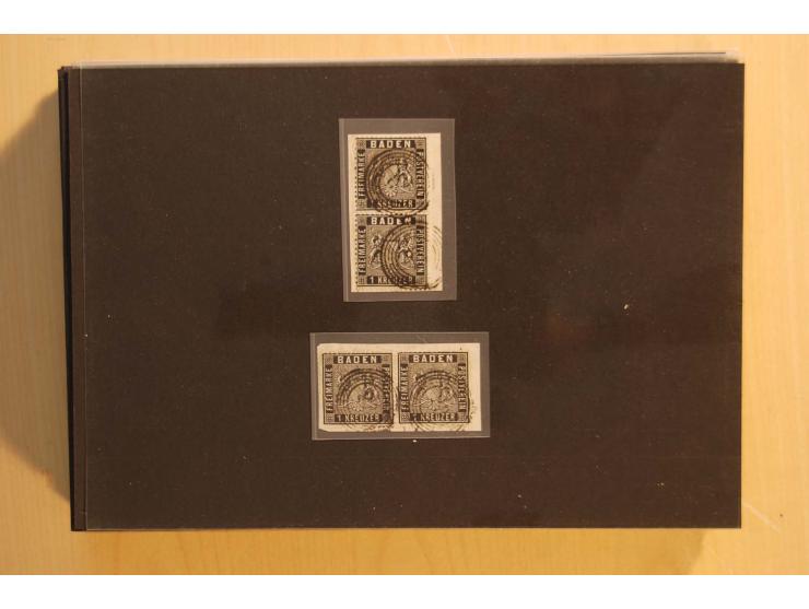 18551/74 (ca.), sehr reichhaltige Sammlung in 13 Kassetten und 3 Briefalben, der Markenteil mit hunderten von ungebrauchten u