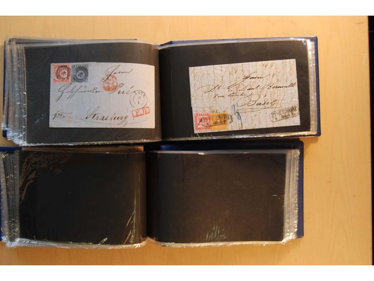 18551/74 (ca.), sehr reichhaltige Sammlung in 13 Kassetten und 3 Briefalben, der Markenteil mit hunderten von ungebrauchten u