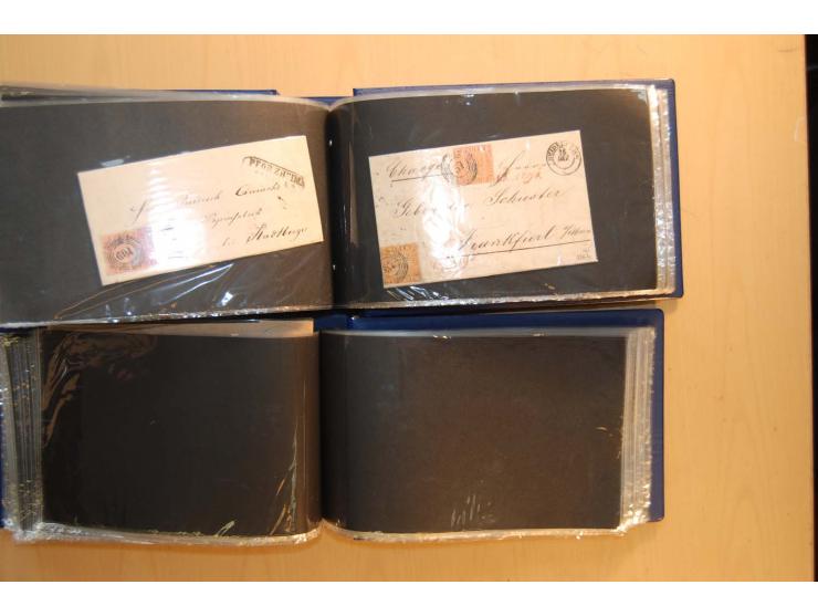 18551/74 (ca.), sehr reichhaltige Sammlung in 13 Kassetten und 3 Briefalben, der Markenteil mit hunderten von ungebrauchten u