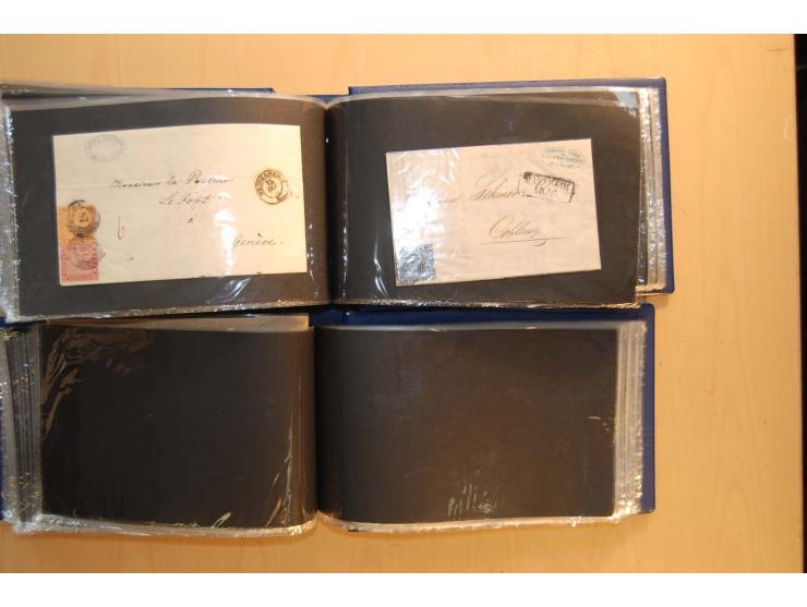 18551/74 (ca.), sehr reichhaltige Sammlung in 13 Kassetten und 3 Briefalben, der Markenteil mit hunderten von ungebrauchten u