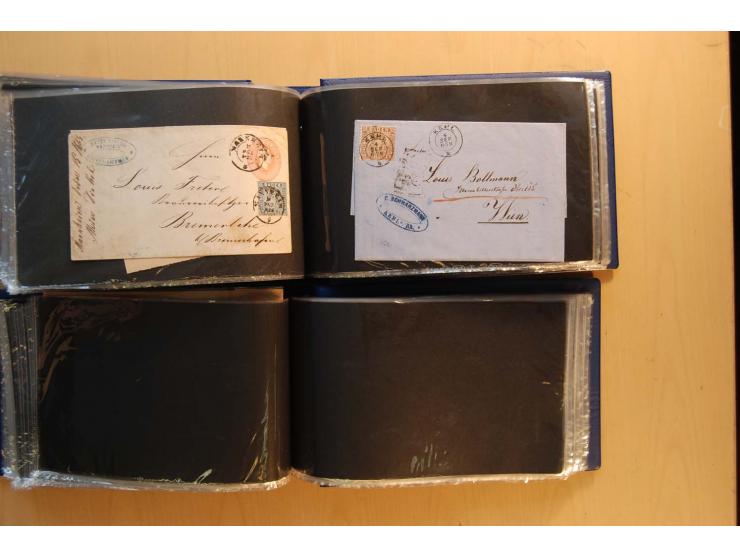 18551/74 (ca.), sehr reichhaltige Sammlung in 13 Kassetten und 3 Briefalben, der Markenteil mit hunderten von ungebrauchten u