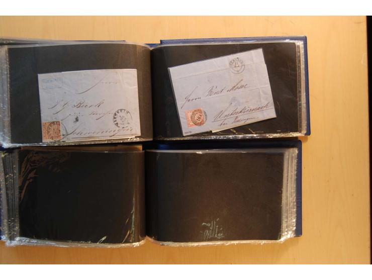 18551/74 (ca.), sehr reichhaltige Sammlung in 13 Kassetten und 3 Briefalben, der Markenteil mit hunderten von ungebrauchten u