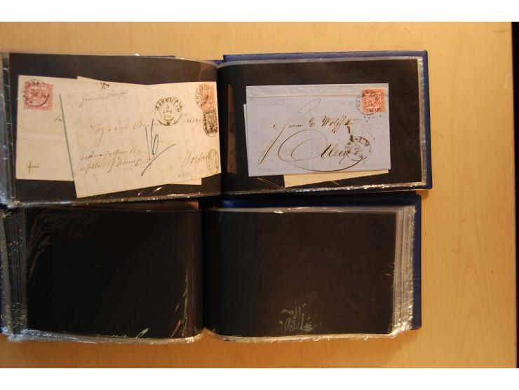 18551/74 (ca.), sehr reichhaltige Sammlung in 13 Kassetten und 3 Briefalben, der Markenteil mit hunderten von ungebrauchten u
