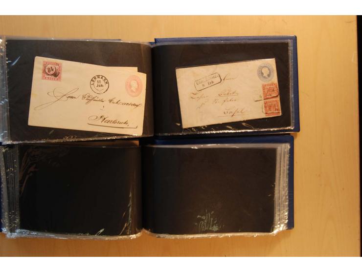 18551/74 (ca.), sehr reichhaltige Sammlung in 13 Kassetten und 3 Briefalben, der Markenteil mit hunderten von ungebrauchten u