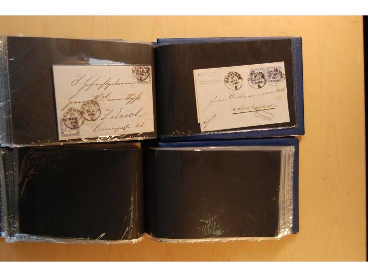 18551/74 (ca.), sehr reichhaltige Sammlung in 13 Kassetten und 3 Briefalben, der Markenteil mit hunderten von ungebrauchten u