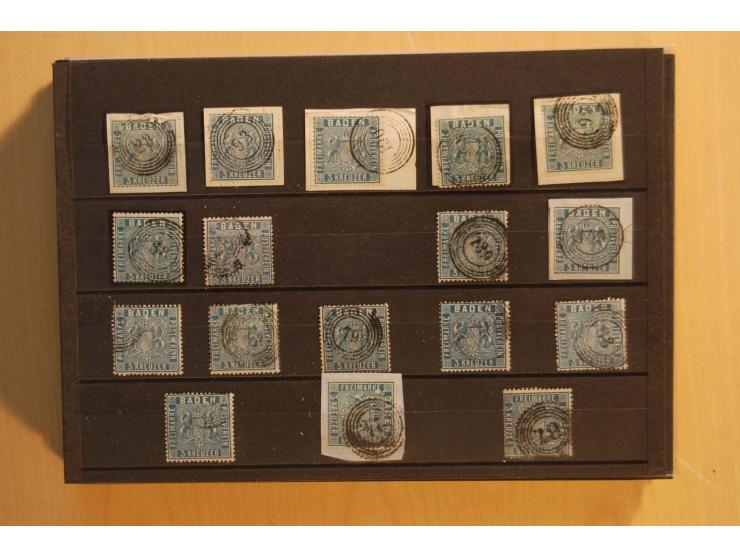 18551/74 (ca.), sehr reichhaltige Sammlung in 13 Kassetten und 3 Briefalben, der Markenteil mit hunderten von ungebrauchten u