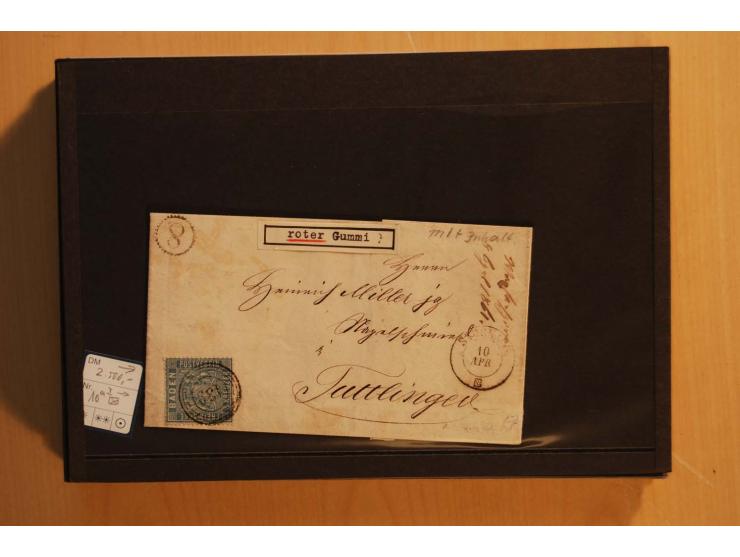 18551/74 (ca.), sehr reichhaltige Sammlung in 13 Kassetten und 3 Briefalben, der Markenteil mit hunderten von ungebrauchten u
