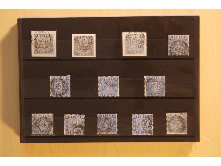 18551/74 (ca.), sehr reichhaltige Sammlung in 13 Kassetten und 3 Briefalben, der Markenteil mit hunderten von ungebrauchten u
