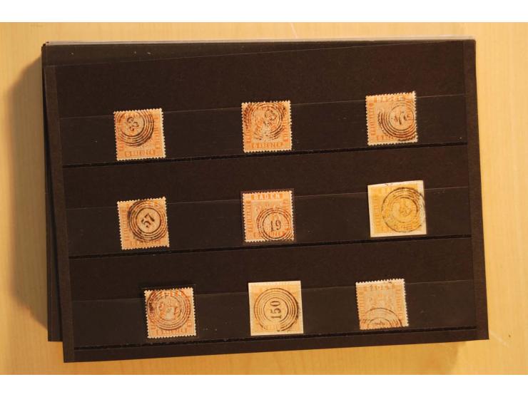 18551/74 (ca.), sehr reichhaltige Sammlung in 13 Kassetten und 3 Briefalben, der Markenteil mit hunderten von ungebrauchten u
