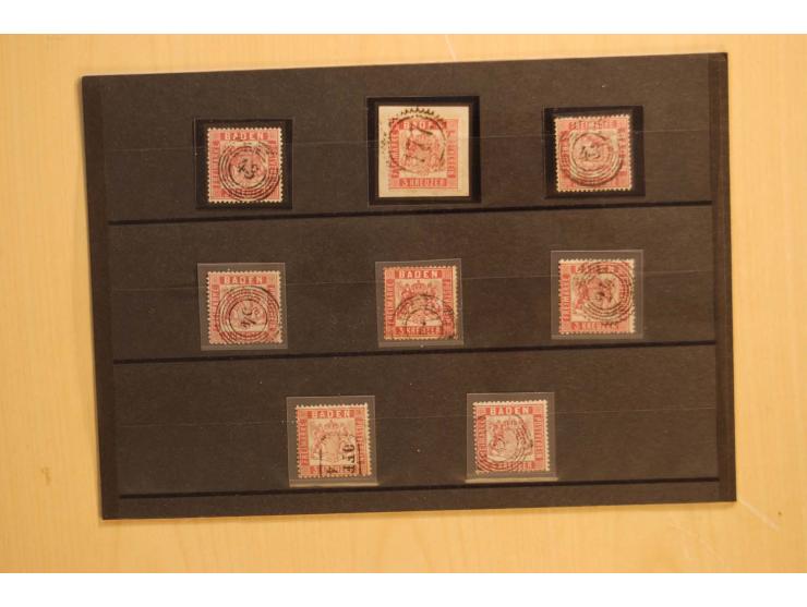 18551/74 (ca.), sehr reichhaltige Sammlung in 13 Kassetten und 3 Briefalben, der Markenteil mit hunderten von ungebrauchten u