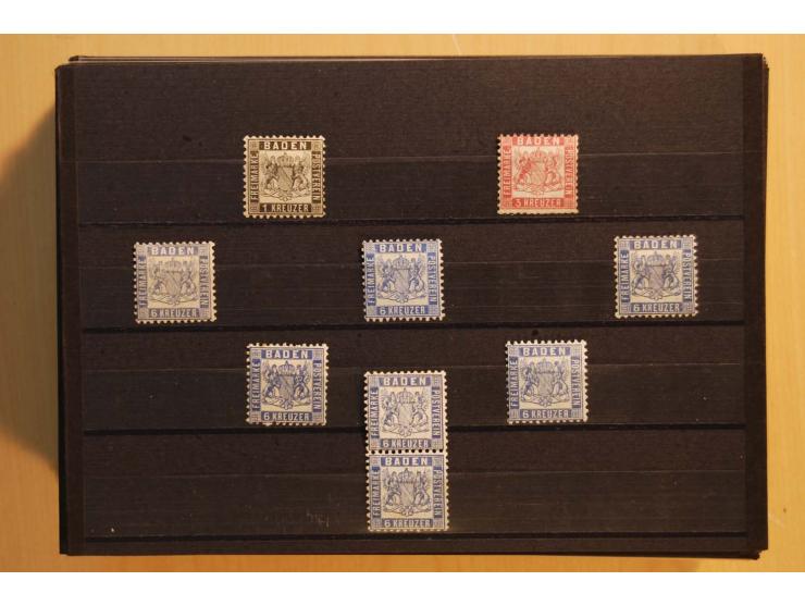 18551/74 (ca.), sehr reichhaltige Sammlung in 13 Kassetten und 3 Briefalben, der Markenteil mit hunderten von ungebrauchten u