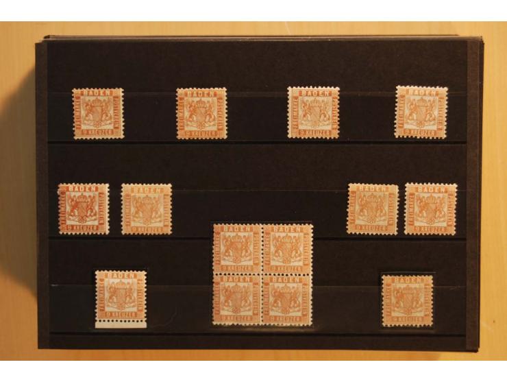 18551/74 (ca.), sehr reichhaltige Sammlung in 13 Kassetten und 3 Briefalben, der Markenteil mit hunderten von ungebrauchten u