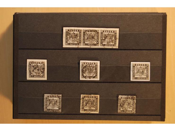 18551/74 (ca.), sehr reichhaltige Sammlung in 13 Kassetten und 3 Briefalben, der Markenteil mit hunderten von ungebrauchten u