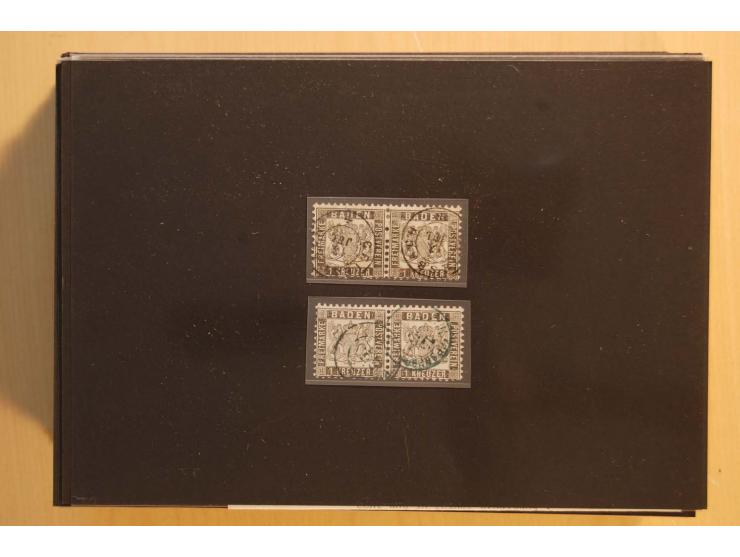 18551/74 (ca.), sehr reichhaltige Sammlung in 13 Kassetten und 3 Briefalben, der Markenteil mit hunderten von ungebrauchten u