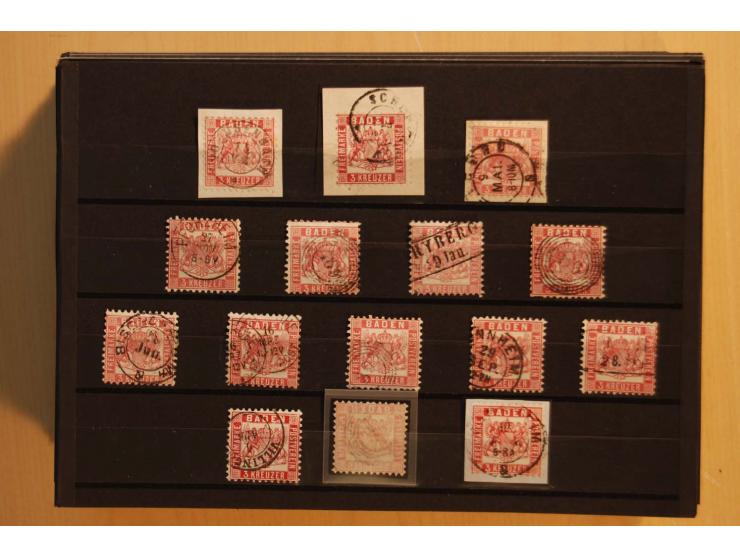 18551/74 (ca.), sehr reichhaltige Sammlung in 13 Kassetten und 3 Briefalben, der Markenteil mit hunderten von ungebrauchten u