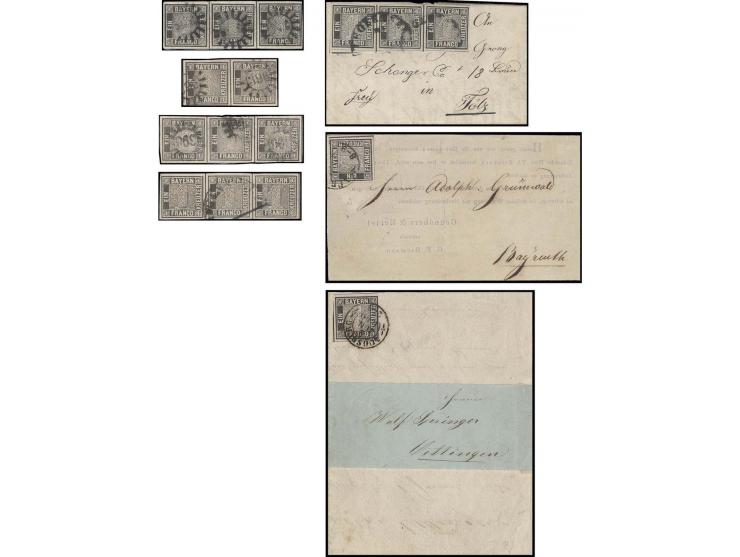 1849/1920, sehr reichhaltiger Sammlungsbestand in 11 Kassetten, 3 Alben und 2 Briefalben, beginnend mit rund 70 (!!) Nr1, dav