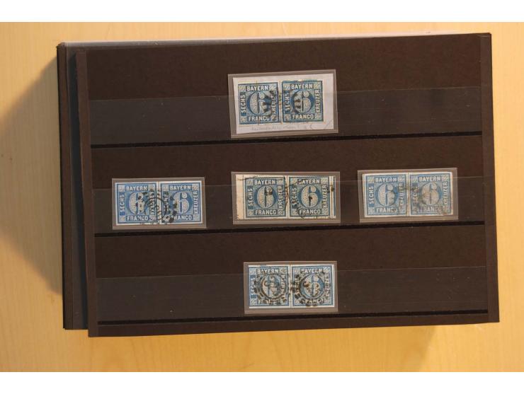 1849/1920, sehr reichhaltiger Sammlungsbestand in 11 Kassetten, 3 Alben und 2 Briefalben, beginnend mit rund 70 (!!) Nr1, dav