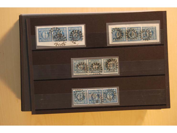 1849/1920, sehr reichhaltiger Sammlungsbestand in 11 Kassetten, 3 Alben und 2 Briefalben, beginnend mit rund 70 (!!) Nr1, dav
