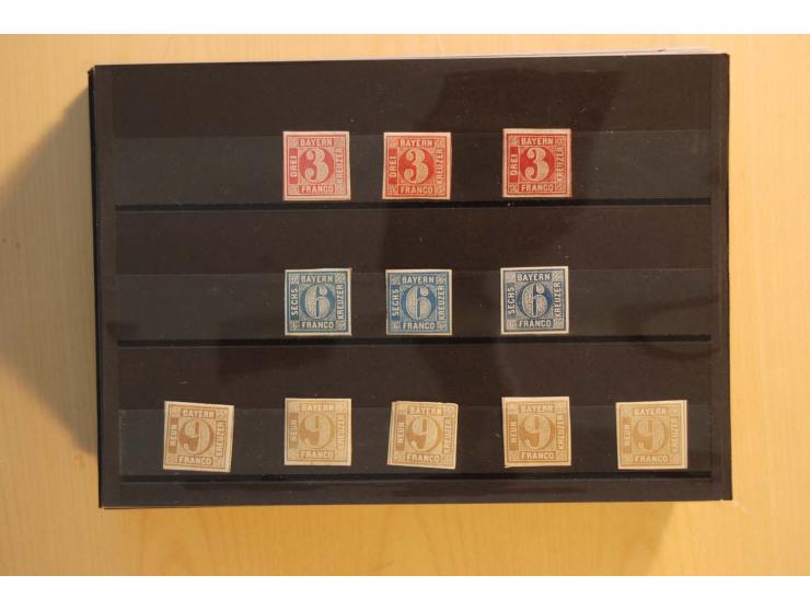 1849/1920, sehr reichhaltiger Sammlungsbestand in 11 Kassetten, 3 Alben und 2 Briefalben, beginnend mit rund 70 (!!) Nr1, dav