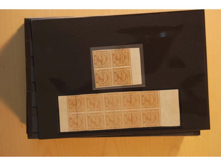 1849/1920, sehr reichhaltiger Sammlungsbestand in 11 Kassetten, 3 Alben und 2 Briefalben, beginnend mit rund 70 (!!) Nr1, dav