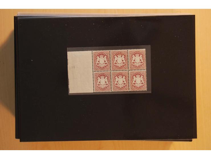 1849/1920, sehr reichhaltiger Sammlungsbestand in 11 Kassetten, 3 Alben und 2 Briefalben, beginnend mit rund 70 (!!) Nr1, dav