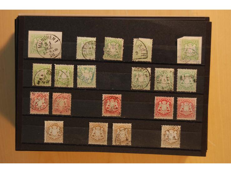 1849/1920, sehr reichhaltiger Sammlungsbestand in 11 Kassetten, 3 Alben und 2 Briefalben, beginnend mit rund 70 (!!) Nr1, dav