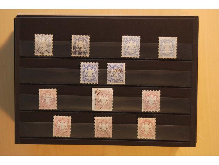 1849/1920, sehr reichhaltiger Sammlungsbestand in 11 Kassetten, 3 Alben und 2 Briefalben, beginnend mit rund 70 (!!) Nr1, dav