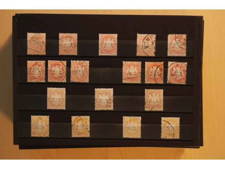 1849/1920, sehr reichhaltiger Sammlungsbestand in 11 Kassetten, 3 Alben und 2 Briefalben, beginnend mit rund 70 (!!) Nr1, dav